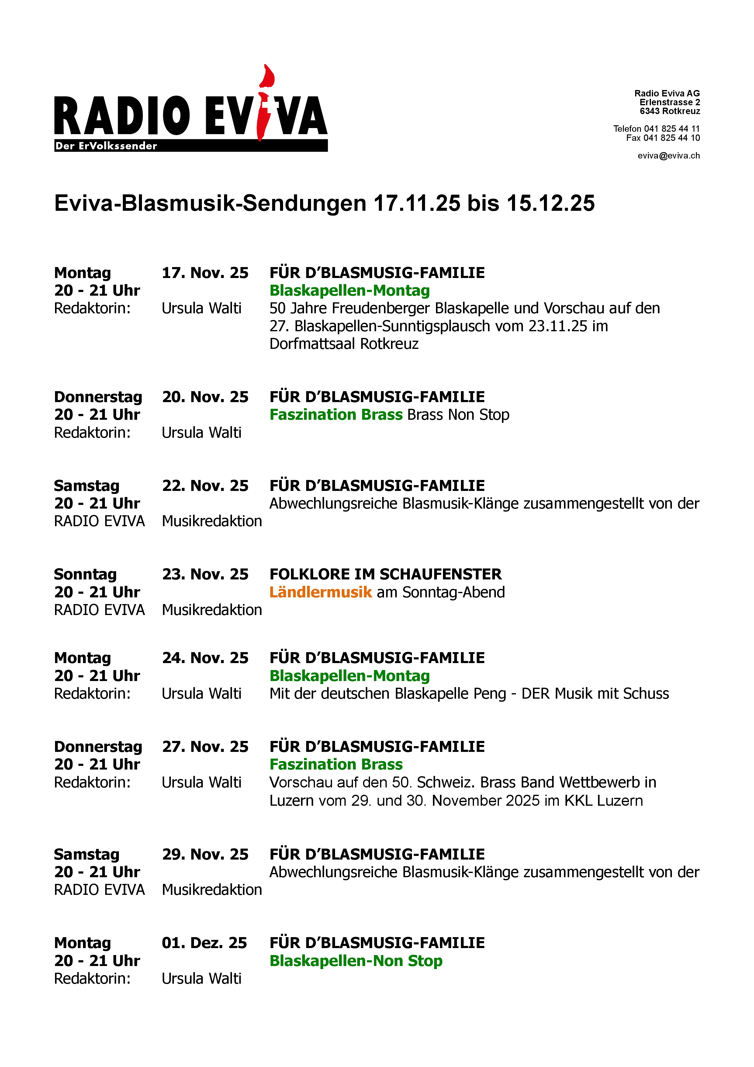 Eviva-Blasmusik-Sendungen 17.11.25 bis 15.12.25-0001
